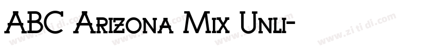 ABC Arizona Mix Unli字体转换